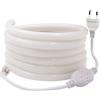 KISUFU Striscia LED 220V,Striscia LED Neon, Bianco Caldo 3000K LED Strip, Impermeabile IP65, Silicone, Flessibile, para Interior Exterior, DIY,sala giochi, soggiorno, bar, regalo (5m, Bianco caldo)