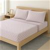 Corredocasa Completo Letto Lenzuola in Pile Coral Soffice Caldo Termico Top QUALITA' Made in Italy Morbidissimo cm 180 X 280 (Una Piazza e Mezza, Rosa)