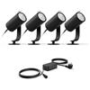 Philips Hue Lily Set base con 4 faretti da giardino (Antracite) - Luce bianca e colorata - Include cavo di alimentazione - Illuminazione da giardino - Hue White and Color Ambiance