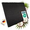 KARAT Zerbino per Interni ed Esterni, in Cocco - Zerbino in Cocco - Protezione Invernale con Retro Antiscivolo per Porta di casa, Nero, 40 x 80 cm, 1,7 cm