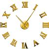 VCS Moderno Fai Da Te Grande Orologio Da Parete 3D Superficie a Specchio Adesivo Home Decor Art Gigante Con Numeri Romani (Oro, 70CM)
