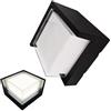 MAKA change your life quality MAKA Applique da Parete Esterno LED 15W 1500 Lumen Nero Quadrata/Tonda 220V Impermeabile PVC, Applique Interno Esterno, Applique LED (Cubo, luce naturale 4000K)