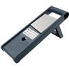 Fackelmann - Mandolina multifunzione regolabile, 35 x 12 x 42.5 cm, 4 lame diverse e spessori diversi con cursore antitaglio, Linea EasyPrepare, (colore: blu, argento), quantità: 1 pezzo