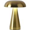 IlGruppone Lampada Da Tavolo LED Design Moderno Senza Fili Ricaricabile Controllo Touch Forma Di Fungo Colore Oro Selezione Colore Intensità Dimmerabile Altezza Regolabile 3000/4500/600K AbatJour Comodino