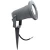 Planetitaly Faretto da giardino multicolore, luce per sentiero con picchetto IP65, Poriettore segnapassi LED GU10 6W luce RGBW Dimmerabile, 16 colori + luce bianco 6500K (GRIGIO RGB+6500K)
