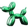 YOYUMI Scultura Cane Palloncino Statue - Decorazione in Resina con Superficie Brillante, Decorare il Soggiorno Camera da Letto Vetrina e Ufficio, Verde 18 * 20 * 9cm