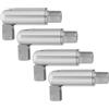 NOLITOY Kit 4 Pezzi Adattatori per Lampadario in Ferro Argento Giunto Snodabile per Lampade da Soffitto Inclinato e Irregolare, Facile Installazione e Design Funzionale
