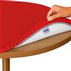 BIANCALUNA - Copritavolo Rotondo Genius Tinta Unita Anti Macchia - per tavoli con Diametro da 115 a 135 cm Made in Italy - Rosso