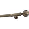 Sento Kit Bastone per Tende in metallo 25mm Ottone Antico Montaggio a Muro 160 cm (1x160cm) BONA
