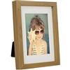 BD ART 13x18 cm Cornice Portafoto con Passepartout 10x15 cm, Quercia