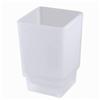 OISE ART STORE Trade Shop - Bicchiere Ricambio Porta Spazzolino in Vetro Cubo Satinato Bagno Accessori 87263 -
