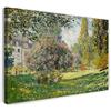 Printed Paintings Stampa su Tela (60x40cm): Claude Monet - Paesaggio al Parco Monceau (1876)
