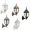 Gloriashoponline LANTERNA DA GIARDINO LAMPADA A PARETE MURO APPLIQUE PER ESTERNO STILE ANTICO (Nero)
