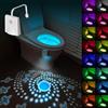 AVEKI Luce notturna per WC con sensore di movimento, 16 colori che cambiano colore, luce LED RGB per WC, ricarica USB e sensore di movimento del corpo, lampada per sedile WC, facile installazione,