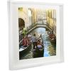 BD ART 3D Box Cornice per Foto 50x50 cm Profonda 3 cm Cornice Foto con Foglio Plexiglass Trasparente - Bianco Passe-partout 40x40 cm Bianco piazza Decorazioni Fai da Te