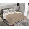 BANZAII TEXTILE INNOVATOR ONLINE Banzaii Copriletto Una Piazza e Mezza 220x260 cm Primaverile, Trapuntino Matrimoniale Trapuntato Leggero, Trapunta Estiva Bicolore Reversibile Made in Italy - Panna/Sabbia