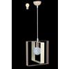 Generico ORALAMP Lampadario a Sospensione Stile Moderno in Ferro Vari Colori, Lampadario per Cameretta, Camera da Letto, Soggiorno PAQ/1/S (Avorio e Tortora)