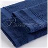 Passione per le tele Set Asciugamani in Spugna 1+1 Bagno Viso 60x110 Ospite 40x60 in Cotone 100% Spugna 600 gr/mq (1+1 blu navy)
