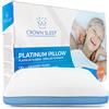 Idroponica Cuscino Ortopedico Gel FRESCO ESTATE + Memory Foam 60x40x12 | Crown Sleep |Modello Saponetta con Fodera 100% Cotone Guanciale cervicale - Caldo Inverno