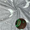 Tata Home Coperta in Pile Fluorescente che si Illumina al Buio Plaid in Fantasia Luna Misura 200x230 cm Mod. Night Fluo