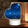 PHAYAH Luce notturna a forma di cuore a forma di stella blu con cavo USB regolabile in 3 colori per adulti camera da letto per bambini