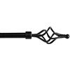 emmevi Bastone Tenda Ferro Estendibile Asta Scorritenda Anelli mod.BASTONE TENDA VORTICE 120-210 NERO