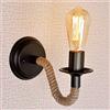 Mengjay Luce Corda Vintage Applique A Muro Sconce Retro Loft Restaurant Cafe Bar E27 Illuminazione A Parete Lampada A Corda Di Canapa