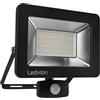 Ledvion - Proiettore LED con Sensore di Movimento, 50 Watt, Osram, 6500K, 6000 Lumen, IP44, Inclusa connessione rapida & 2 anni di garanzia