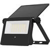 LEDLUX Lampada Faro LED Slim, Con Pannello Solare MonoCristalline, Sensore Crepuscolare e di Movimento 2 in 1 Incluso, IP65 4000K (10W 1300LM 122X90X32mm)