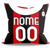 Generico Cuscino Personalizzato idea regalo Tifoso Interista milanista napoletano Personalizzato con Nome e Numero realizzato in poliestere misura 40x40CM SFODERABILE (Tifoso Milan, Grafica Maglia 40x40)