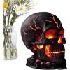 Generic Lampada a forma di scheletro, lampada da tavolo con teschio di Halloween, decorazione da scrivania, luce spettrale, decorazione per la casa, camera da letto, portico, tavolo all'aperto, vacanze
