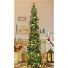 HMASYO Albero di Natale Artificiale a Paillettes 180cm con 100 Luci a LED Timer e Telecomando, Montaggio Istantaneo, Alimentazione USB - Decorazione per Interni Casa, Appartamento, Veranda, Feste