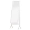 HOMCOM Specchio da Terra con Angolazione Regolabile e 4 Gambe, 47x148 cm Specchio Autoportante a Figura Intera con Cornice in MDF, per Camera da Letto, Soggiorno e Ingresso, Bianco