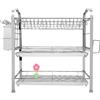 HUOLE Scolapiatti da Appoggio, Scolapiatti con 3 Livelli, Multifunzionale per Lavandino, Armadietti da Cucina, Posate, Compatto, Robusto e Durevole(42 * 25 * 49 cm (gabbia per bacchette)