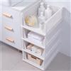 LANTUS Armadio Scorrevole, Organizzatore Armadio, Scatola di Stoccaggio Impilabile Per Vestiti, Piumini E Giocattoli 33,5 x 43 x 72 cm, 4 (2 PC) - Bianco