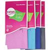 TITTEX - Panni Microfibra Vetri e Acciaio, Set 4, Pulizia Senza Aloni, Finestre, Specchi, TV, PC, Cucina, Bagno - Panni in Microfibra per Pulizia Casa, Lavabili, Resistenti. (50x50)