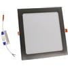 Silamp Faretto Incasso 24W Quadrato Argento 30cm Switch 3000-4200-6400k F.I.271-290mm