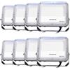 Aigostar Faretto LED Esterno: Proiettore da esterno 30W 6500K- Proiettore da Esterno 2700LM Impermeabile IP65 per Cortile, Giardino, Garage, 8 Pacchi