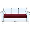 SHUOJIA Copriseduta Divano, Fodera per Cuscino Indipendente, Antiscivolo Copriseduta Divano Elasticizzato Copri Cuscini Divano 1/2/3/4,Protezione del Cuscino Sedile del Divano (Dark Red,3-Seater)