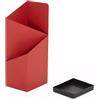 MMOU Portaombrelli Metallo per Bastone da Passeggio Secchiello Quadrato Autoportante con Vassoio Raccogligocce Rimovibile Design Moderno E Minimalista (Color : Red)