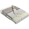 STTS International - Coperta in cashmere, 100% lana merino e cashmere, 140 x 200 cm, plaid morbido, Faro (beige-marrone-bianco (K))