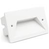 damastoreitalia Universo Faretto segnapassi da esterno lampada da muro IP65 LED 3W ad incasso per scatola cassetta 503 scale giardino viale gradini nero bianco o grigio (Bianco - Bianco naturale 4000K)