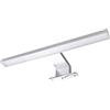 VR VETRINEINRETE Vetrineinrete® Lampada per specchio da bagno con doppia istallazione 7 watt applique a luce naturale 4000k IP44 (Argento)