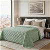 Dorian Home Trapunta Estiva Letto Singolo 100% Puro Cotone Certificato Sambuco Nocciola