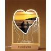 Panorama Lampada Personalizzata Cuore delle Mani - 15x22 cm - Quadro Foto LED Comodino - Luce Notturna da Presa Tavolo USB - Decorazioni Casa - Regali San Valentino per lui, Donna, Compleanno.