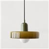 SYUFRE Lampada a Sospensione Mid Century Lampada a Sospensione Colorata a Soffitto con Paralume in Vetro Illuminazione a Sospensione Vintage Lampade a Sospensione in Ferro e Vetro for Camera da Letto