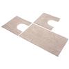 Sophie Maison Poppy Set Tappeti Bagno, 100% Microfibra Poliestere, Beige, 45 x 75+45 x 40