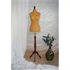 Generico AILANT Manichino donna sartoriale dark wood stand (beige, 50/52 XXL)