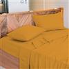 NARCISO - Lenzuola Una Piazza e Mezza 100% Cotone Made in Italy, Completo Letto Composto da 1 Lenzuolo Sotto con Angoli 130x200, 1 Lenzuolo Sopra 190x290, 1 Federa Cuscino 50x80cm (Senape)