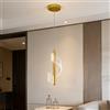 FDOIUTU LED Moderno Luci sospese 4W Regolabile 3 temperatur Colori 3000K/4500K/6000K, Camera da letto lampada a sospensione comodino luce pendente lampadario Per soggiorno sala da pranzo (Oro A)